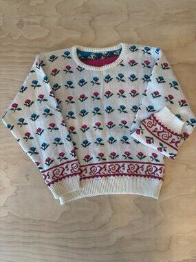 vintage print sweater